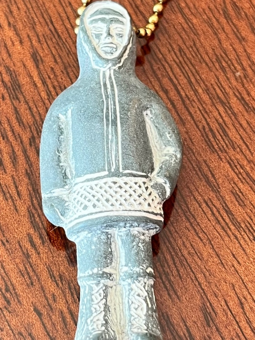 Vintage Tundra Inuit Style Figure Keychain Arctic Souvenir Collectible